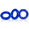 Oxballs Lot de 3 cockrings Willy Rings Bleus